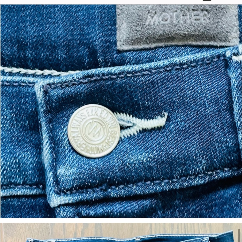 MOTHER The Hustler Sidewinder High Rise Jeans in Tongue In Chic Size 28 - Picture 7 of 10